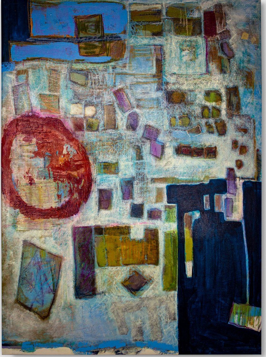 Orange Ridge, front view of the canvas